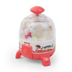 Mini distributore automatico di bambole che cattura palle di razzi, regali di giocattoli per bambini (rosso)