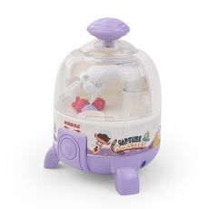 Mini macchina per catturare palle di razzi, distributore automatico di bambole, regali di giocattoli per bambini (viola)