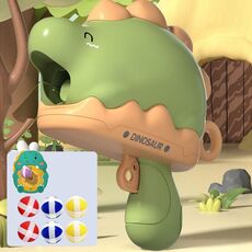 Palline appiccicose di dinosauro per bambini Tiro al bersaglio Giocattolo interattivo per sport all'aria aperta genitore-figlio, Colore: Triceratops Green