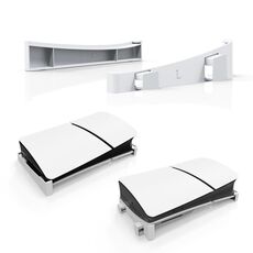 Per PS5 Slim JYS-P5189 Console Posizionamento orizzontale Supporto Versione unità digitale/ottica Supporto di archiviazione universale (Bianco)