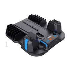 PGTECH GP-521 Per Sony PS5 Base di ricarica con maniglia sottile Rack di raffreddamento host con portadischi (nero)