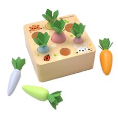 Goryeobaby Simulazione per bambini che tira la carota Giocattolo educativo sensoriale per l'asilo (colorato)