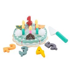 KABI Simulazione per bambini Giocattolo in legno per giochi di finzione Giocattolo interattivo genitore-figlio per l'asilo, Stile: Torta di compleanno