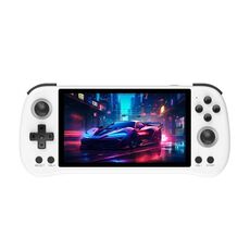POWKIDDY X55 Console di gioco Schermo IPS da 5,5 pollici 1280 X 720 IPS RK3566 Sistema Linux Lettore video retrò open source 16 GB + 64 GB (Bianco)