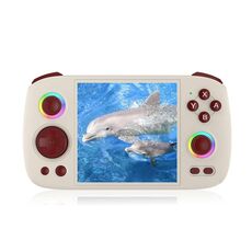 ANBERNIC RG Cube Console di gioco portatile retrò con schermo da 3,95 pollici T820 CPU Android 13 Luce RGB con scheda TF 128G (grigio)