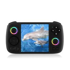 ANBERNIC RG Cube Console di gioco portatile retrò con schermo da 3,95 pollici T820 CPU Android 13 Luce RGB con scheda TF 256G (Nero)