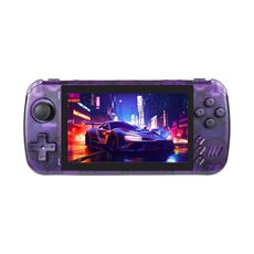 POWKIDDY X39 Pro Console di gioco portatile retrò da 4,5 pollici ATM7051 Supporto quad-core HD TV Out 64G (viola trasparente)