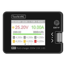 Toolkit Caricabatterie per bilanciamento batteria Li-Po per modello di imbarcazione RC M7 (nero)