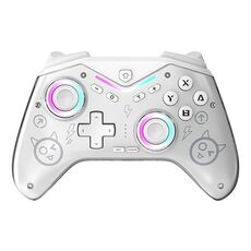 CM-619 Controller di gioco Bluetooth programmabile con luci RGB per Switch/Steam Deck/PC/IOS/Android (Bianco)