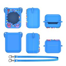 Custodia protettiva in silicone per macchina elettronica per animali domestici Bitzee (blu)