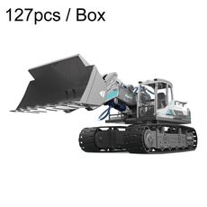 Bambini Scienza Educazione Building Block Giocattoli Veicolo di ingegneria meccanica idraulica, modello: Bulldozer