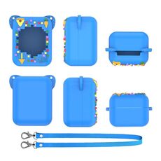 Custodia protettiva in silicone per macchina elettronica per animali domestici Bitzee (blu)