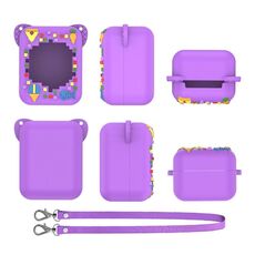 Custodia protettiva in silicone per macchina elettronica per animali domestici Bitzee (viola chiaro)