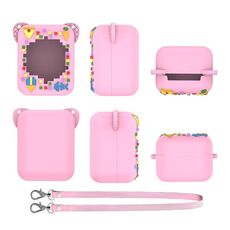 Per la custodia protettiva in silicone per macchina elettronica per animali domestici Bitzee (rosa)