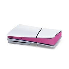 Adesivo centrale per console PS5 Slim, resistente ai graffi, versione unità ottica digitale, adesivo universale, colore: fibra di carbonio rosa