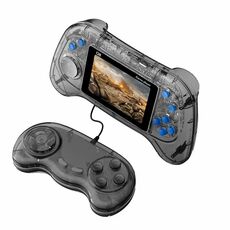 Console di gioco portatile Q8 Schermo da 3,0 pollici Supporto per connessione TV Integrato 800 giochi Doppio grigio trasparente
