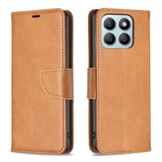 Per Honor X8b Custodia in pelle di agnello con texture in puro colore Flip (giallo)