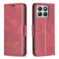 Per Honor X8b Custodia in pelle di agnello con texture in puro colore Flip (Rosso)