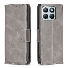 Per Honor X8b Custodia in pelle di agnello con texture in puro colore Flip (grigio)