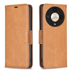 Per Honor X9b/Magic 6 Lite 5G Custodia in pelle di agnello con texture in puro colore (giallo)