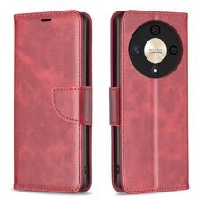Per Honor X9b/Magic 6 Lite 5G Custodia in pelle di agnello con texture in puro colore Flip (Rosso)