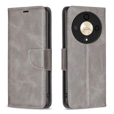 Per Honor X9b/Magic 6 Lite 5G Custodia in pelle di agnello con texture in puro colore (grigio)