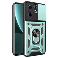 Per Infinix Hot 40i / Smart 8 Cover per fotocamera scorrevole Design TPU+Custodia per telefono PC(Verde)