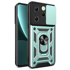 Per Infinix Hot 40 / 40 Pro 4G Cover per fotocamera scorrevole Design TPU + Custodia per PC(Verde)