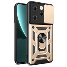 Per Infinix Hot 40 / 40 Pro 4G Cover per fotocamera scorrevole Design TPU + Custodia per PC (Oro)