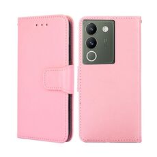 Custodia per telefono in pelle con texture cristallo per vivo V29e 5G (rosa)
