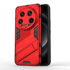 Per Xiaomi 14 Ultra 5G Punk Armor 2 in 1 PC + custodia per telefono in TPU con supporto (rosso)