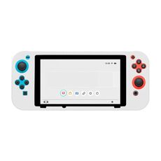 Per Nintendo Switch Game Console Custodia protettiva completa in silicone tinta unita (bianco)