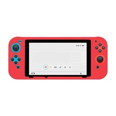 Per Nintendo Switch Game Console Custodia protettiva completa in silicone tinta unita (rosso)