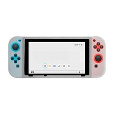 Per Nintendo Switch Game Console Custodia protettiva completa in silicone tinta unita (trasparente)