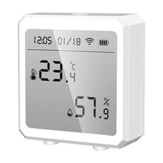 Sensore WiFi per misuratore di temperatura e umidità Sensore di temperatura e umidità per APP Smart Home Graffiti (Bianco)