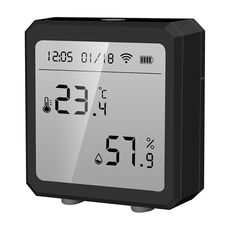 Sensore WiFi per misuratore di temperatura e umidità, Smart Home Graffiti APP Sensore di temperatura e umidità (nero)