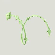 Catenella per ciuccio in silicone per orsetti Giocattolo per massaggiagengive per bambini Corda anticaduta Clip per ciuccio(Verde)