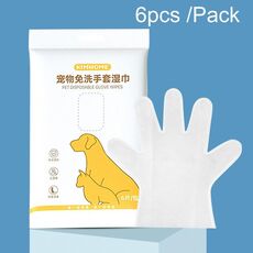 6 pz/pacco KIMHOME Pet Senza Risciacquo Guanti Salviette Cani Gatti Costume Da Bagno Deodorante Pulizia Lavaggio A Secco Forniture Per Animali Domestici