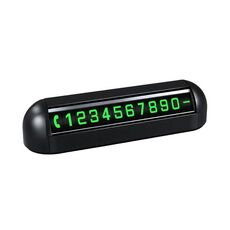 Targa di parcheggio temporaneo per auto Spostare le carte del numero di telefono dell'auto (nero)