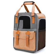 Zaino per animali domestici a spalla portatile da esterno Borsa per gatti traspirante pieghevole portatile (stile 6 arancione)