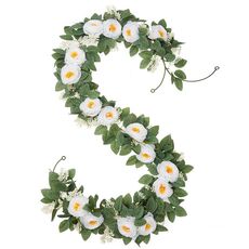 2 pezzi 2 m simulazione fiore in rattan decorazione del partito foresta composizione di nozze rosa artificiale in rattan (bianco)