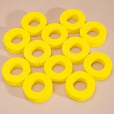 Bigodino per capelli portatile a forma di C di grandi dimensioni, 12 pezzi/pacco, bellezza soffice, senza calore, nessun danno ai capelli, rullo per capelli per dormire (giallo)