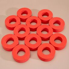 Bigodino per capelli portatile a forma di C di grandi dimensioni, 12 pezzi/pacco, bellezza soffice, senza calore, nessun danno ai capelli, rullo per capelli per dormire (rosso)