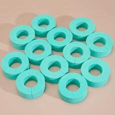12 pz/pacco piccolo bigodino portatile a forma di C bellezza soffice senza calore nessun danno ai capelli rullo per capelli per dormire (ciano)
