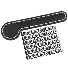 Nota Scheda di parcheggio per targa telefonica per parcheggio temporaneo (nera)