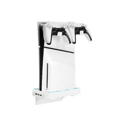 Per console PS5 Slim Rack di stoccaggio a parete con 3 porte USB2.0 (bianco)