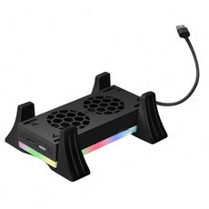 Per la console XBOX Series S Base Ventola di raffreddamento Striscia luminosa LED integrata (nero)