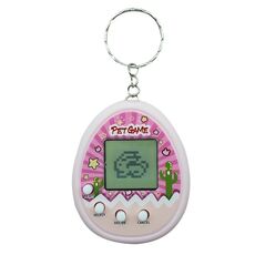 Giocattolo elettronico per animali domestici Feed Genie Nostalgic Virtual Cyber ​​Digital Game Portachiavi Giocattolo per bambini, Stile: Cactus (Rosa)