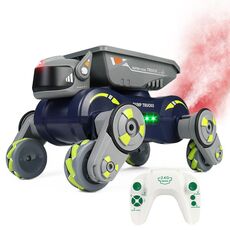 Robot acrobatico a otto ruote con sensore di gesti intelligenti RC per bambini, auto giocattolo con luci e musica, stile: verde, singolo RC