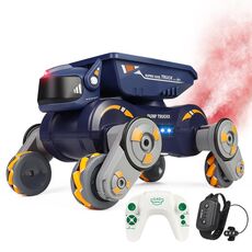 Robot acrobatico a otto ruote con sensore di gesti intelligenti RC per bambini, auto giocattolo con luci e musica, stile: arancione, doppio RC